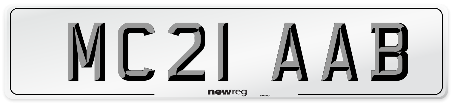 MC21 AAB Number Plate from New Reg